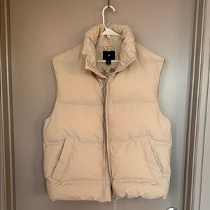 H&M Men's Light Tan Puffer Vest